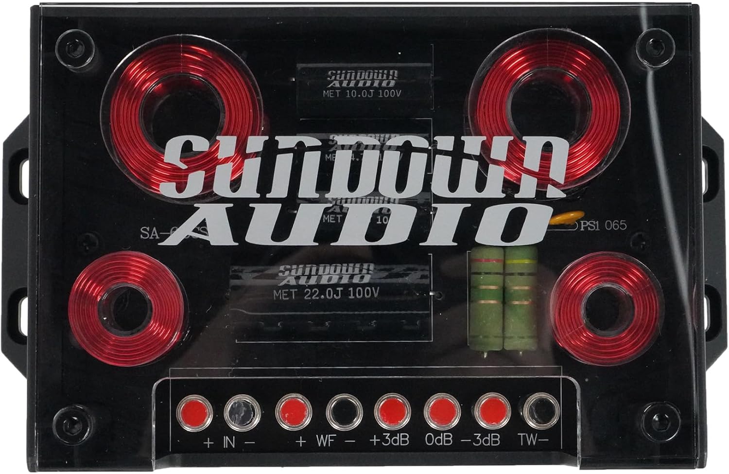 Sundown Audio SA-6.5CS v.3 6.5 in 125-Watt Car Audio Component Speakers, Silk Dome Tweeters, Carbon Fiber Cones, Adjustable Crossovers, for Vehicle Sound Systems, 4-Piece