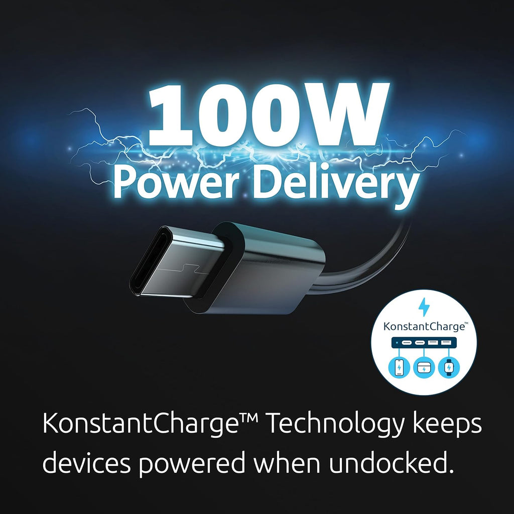 Kensington SD4760P 11-in-1 USB-C Docking Station Triple Monitor DisplayLink Docking Station, 3xHDMI, 100W Charging for Laptop, 6xUSB A, Ethernet, Audio, for Mac and Windows Driver Require K33622NA
