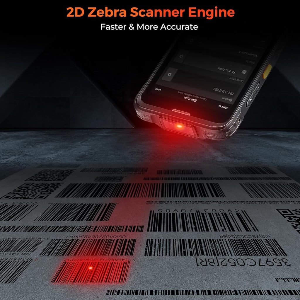 MUNBYN Upgraded Android 13 Bar Code Scanner with 5.5" Screen, Handheld Mobile Computer Wi-Fi 6, 4G LTE Wireless NFC Rugged PDA, Equip 1D/2D QR Zebra SE4710 Scanner Engine, WMS Inventory Scanner