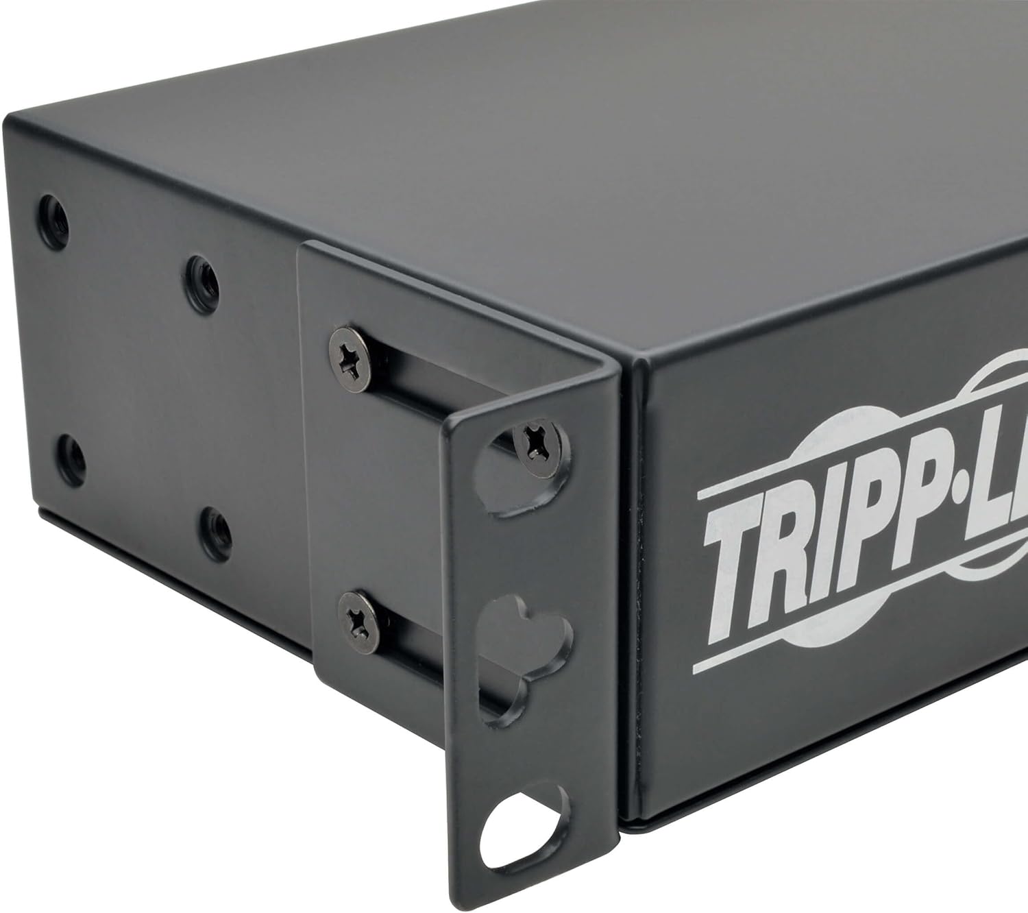 Tripp Lite Metered PDU, 15A, Isobar Surge Suppression, 3840J, 14 Outlets (5-15R), 120V, 5-15P, 15 ft. Cord, 1U Rack-Mount Power (PDUMH15-ISO)