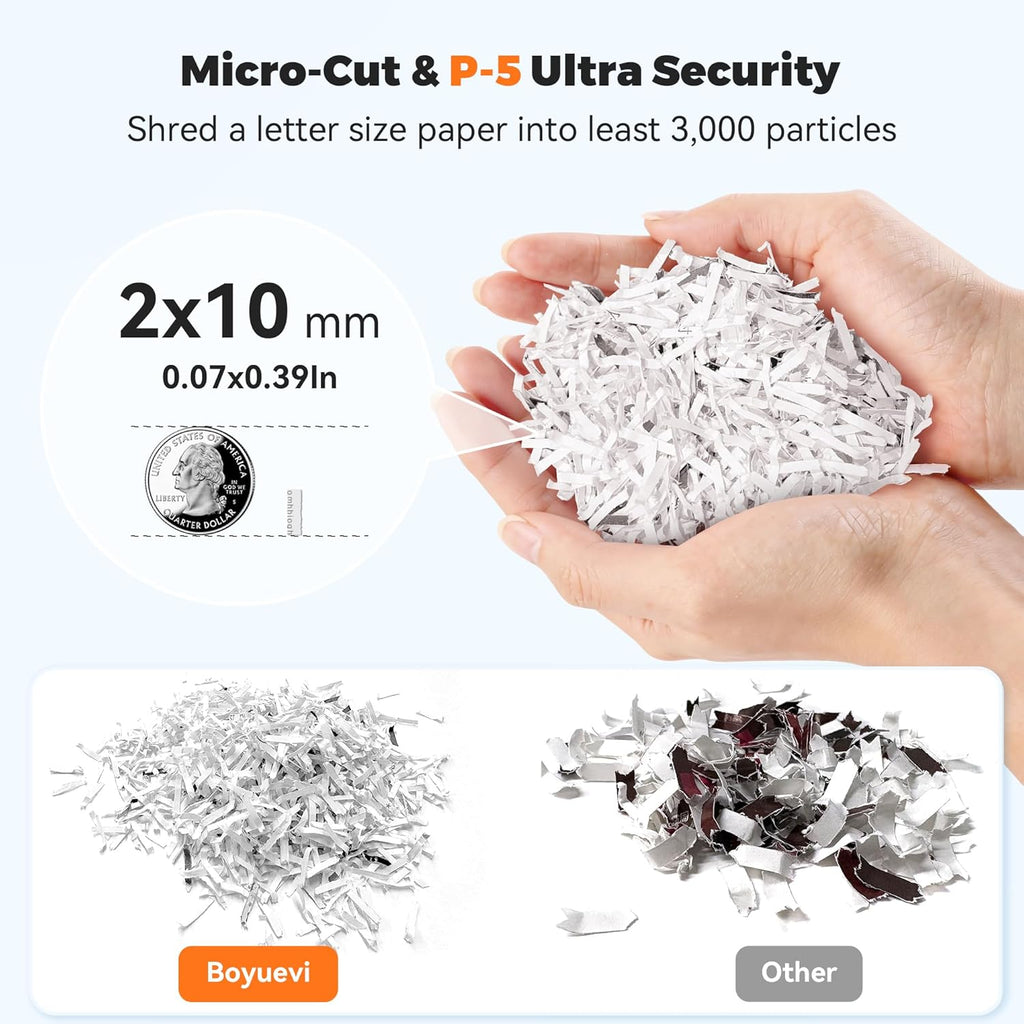 200-Sheet Auto Feed Paper Shredder, Touchscreen Heavy Duty Shredders, 40 Min Non-Stop, P-5 Ultra Security Commercial Shredder for Home Office, Micro Cut with Wheels, 5.8 Gal Bin,