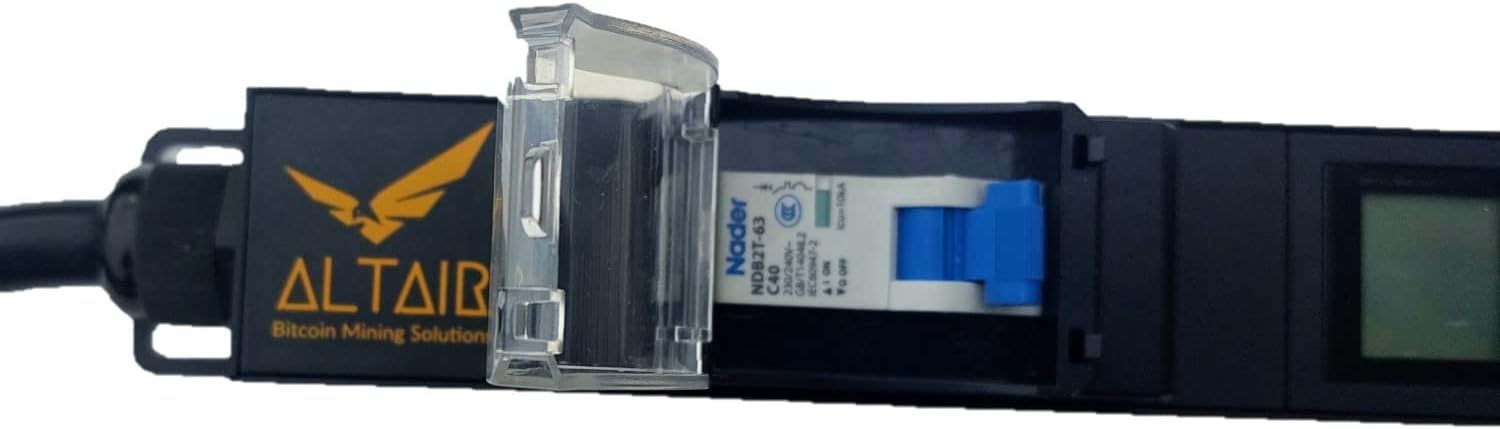 AltairTech.io Argo Metered PDU,30A, 1U Rackmount, 208/240V 7.5kW Single Phase, 6ft Cord, L6-30P Input