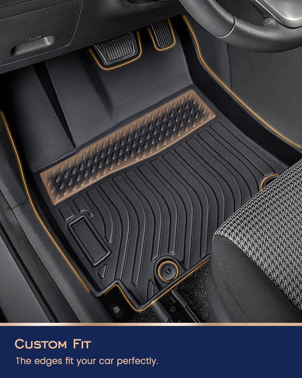 CreekT® for Hyundai Kona Floor Mats 2018-2023 (No for EV),All Weather Heavy Duty Waterproof Floor mats & Cargo Liner for Hyundai Kona Accessories SE SEL N Limited Preferred