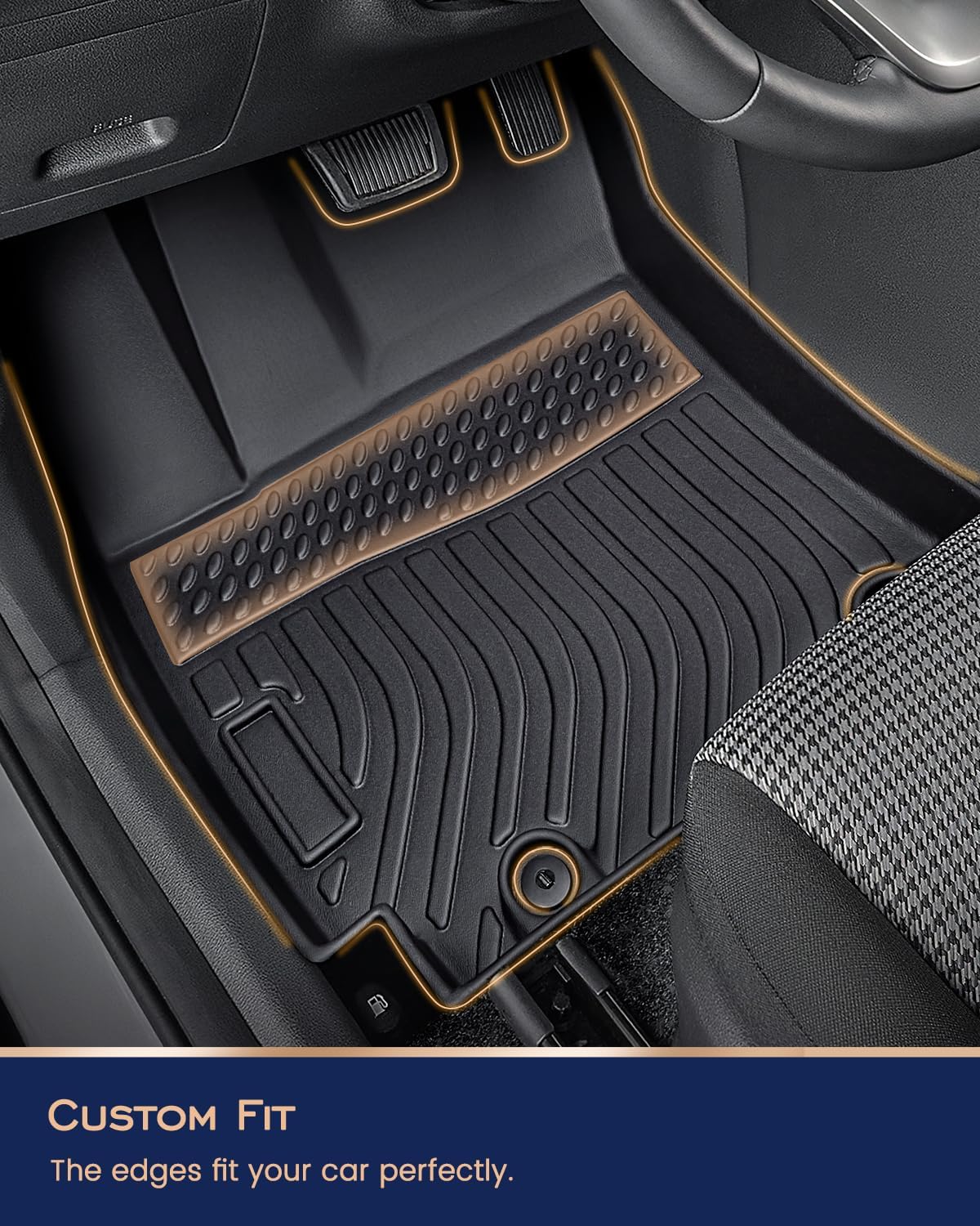 CreekT® for Hyundai Kona Floor Mats 2018-2023 (No for EV),All Weather Heavy Duty Waterproof Floor mats & Cargo Liner for Hyundai Kona Accessories SE SEL N Limited Preferred