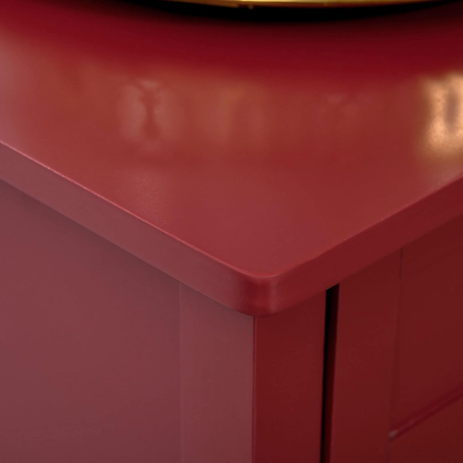 HOMCOM Sideboard Buffet Cabinet with Storage, Modern Coffee Bar Cabinet with 4 Drawers and Slatted Bottom Shelf, Console Table for Kitchen, Living Room, Dining Room, Hallway, Red