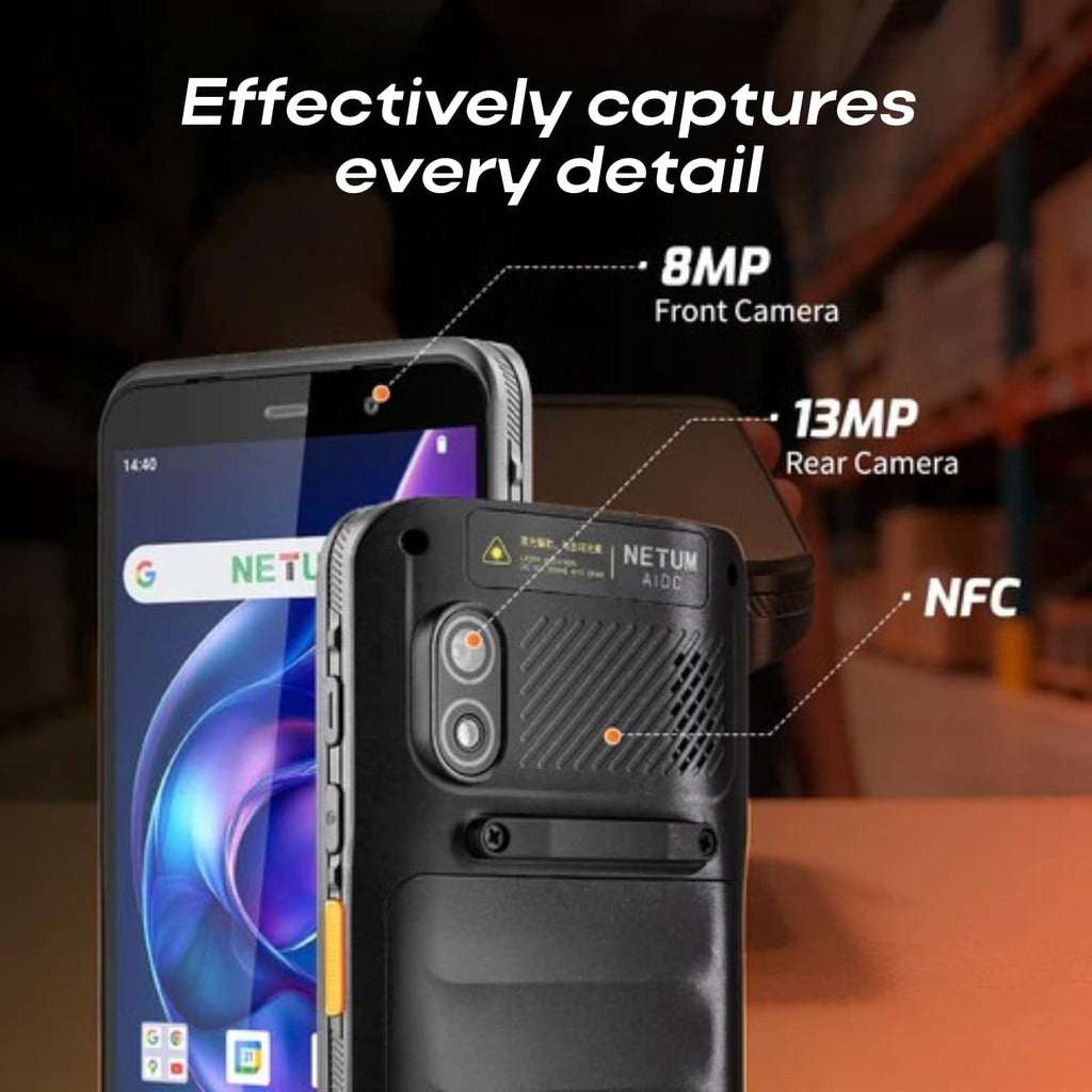 Android 14 Barcode Scanner – Handheld PDA Mobile Computer with HS7 Engine, 1D/2D Scanning, 5.99" HD Touchscreen, Wi-Fi & 4G LTE – Ideal for Warehousing, Logistics & Retail