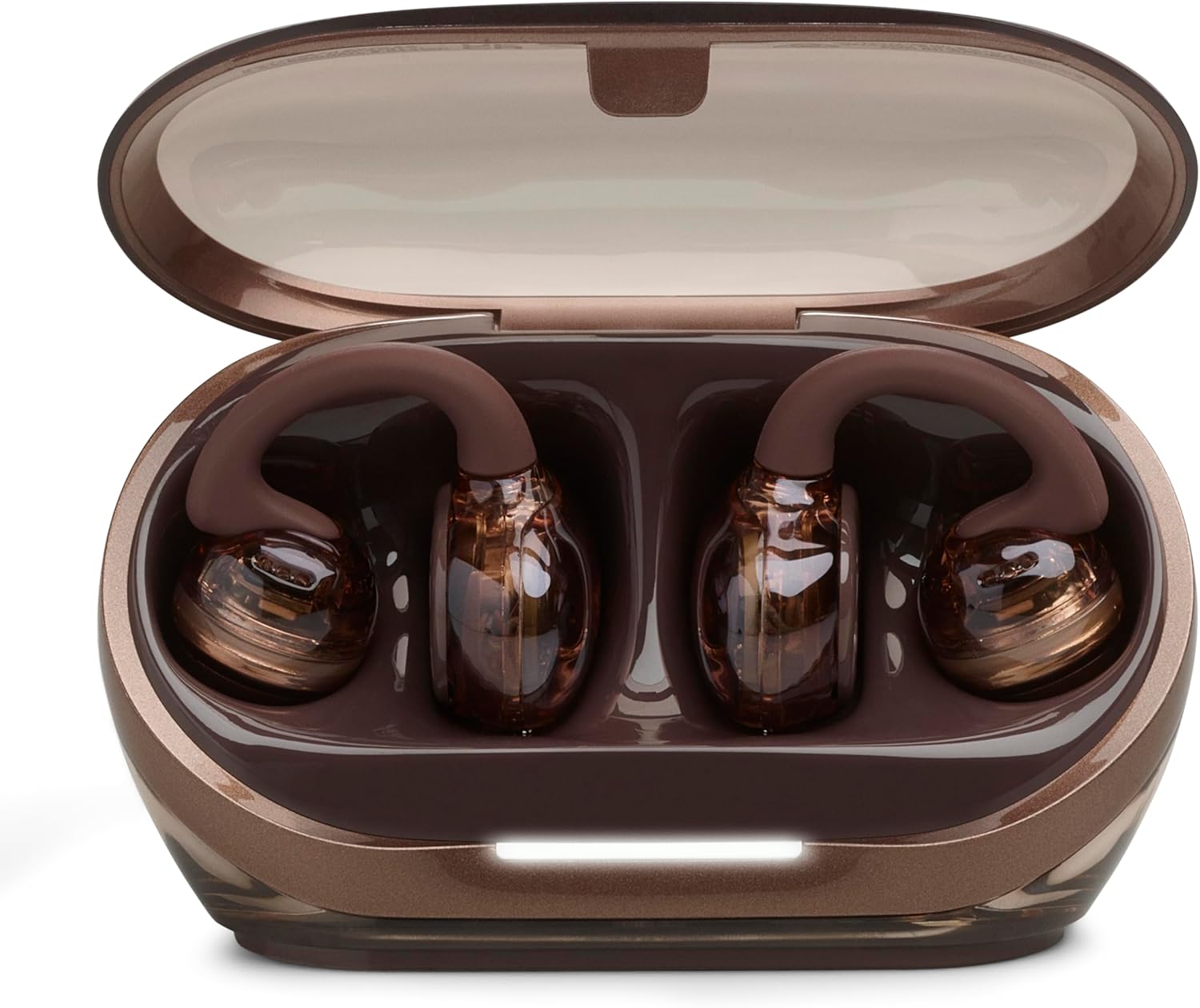 JBL Soundgear Clips - True Wireless Open-Ear Headphones, Dynamic Sound with bass Boost, All-Day Comfort, 4-mic Crisp, Clear Calls 2.0 with AI-Trained Algorithm, IP54 Water and dust Resistant (Copper)