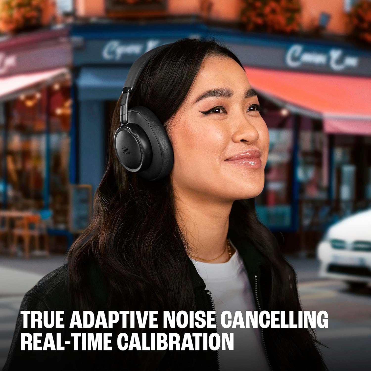 JBL Live 780NC - Wireless Over-Ear True Adaptive Noise Cancelling Headphones, JBL Signature Sound with Hi-Res Audio, 2-mic Perfect Calls 2.0 with AI-Trained Algorithm, & Personi-Fi 3.0 (Black)