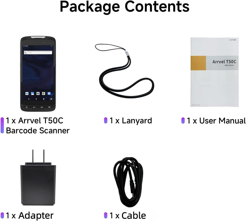 Android 15 Barcode Scanner T50C, Zebra SE4710 Rugged Handheld PDA, 5" Touchscreen Industrial Mobile Computer, IP65 Data Terminal w/4G LTE WiFi GPS, Inventory Scanner for Warehouse Logistics WMS
