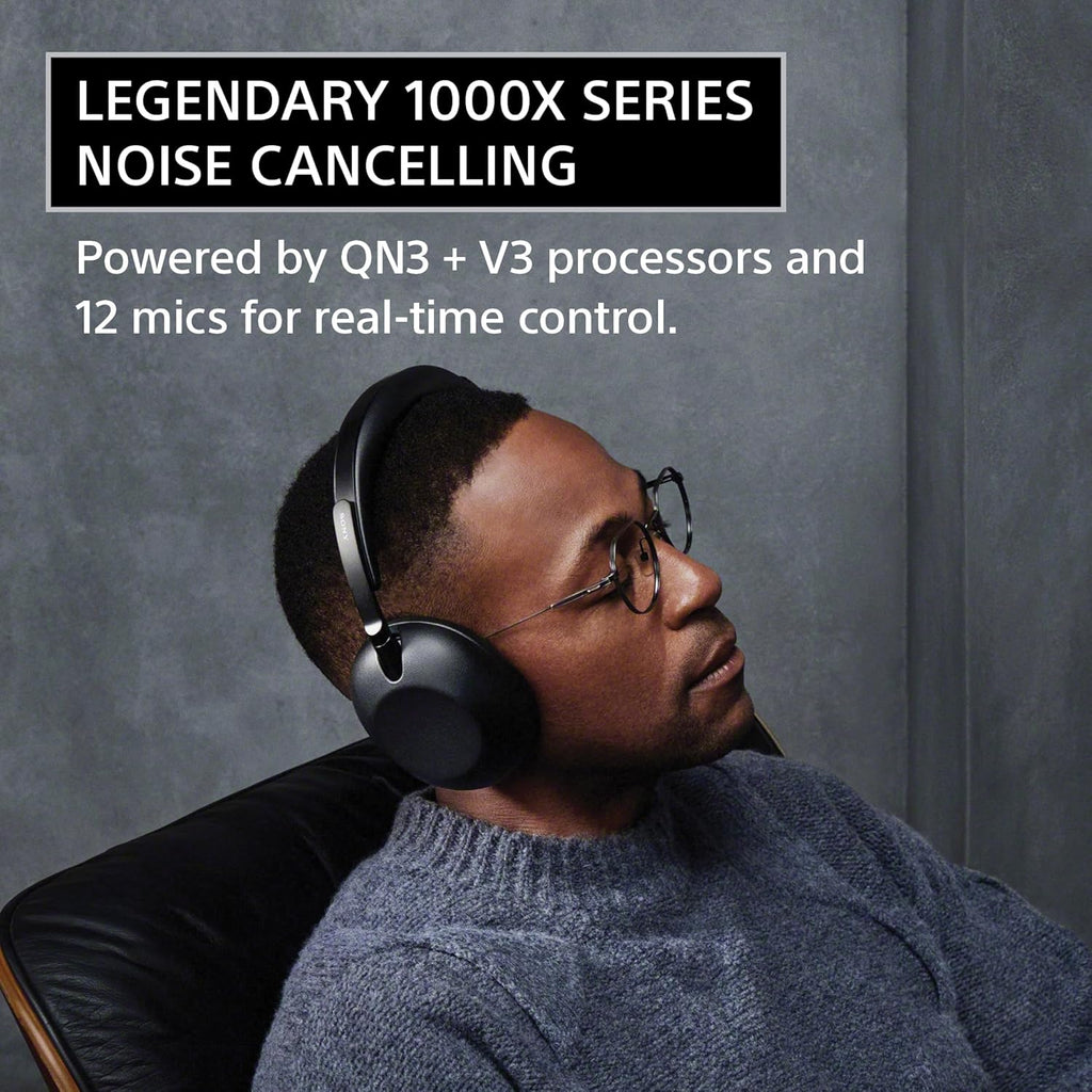 Sony 1000X THE COLLEXION Wireless Noise Cancelling Headphones, Luxury Comfort with Curated Materials, HD NC Processor QN3, 12 Microphones, Spatial Audio, Mastered by Engineers, 24-Hour Battery, Black
