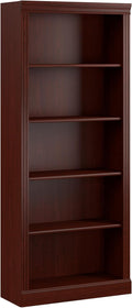 Bush Business Furniture Arlington Tall 5 Shelf Bookcase in Harvest Cherry, Large Storage and Display Bookshelf for Home or Professional Office