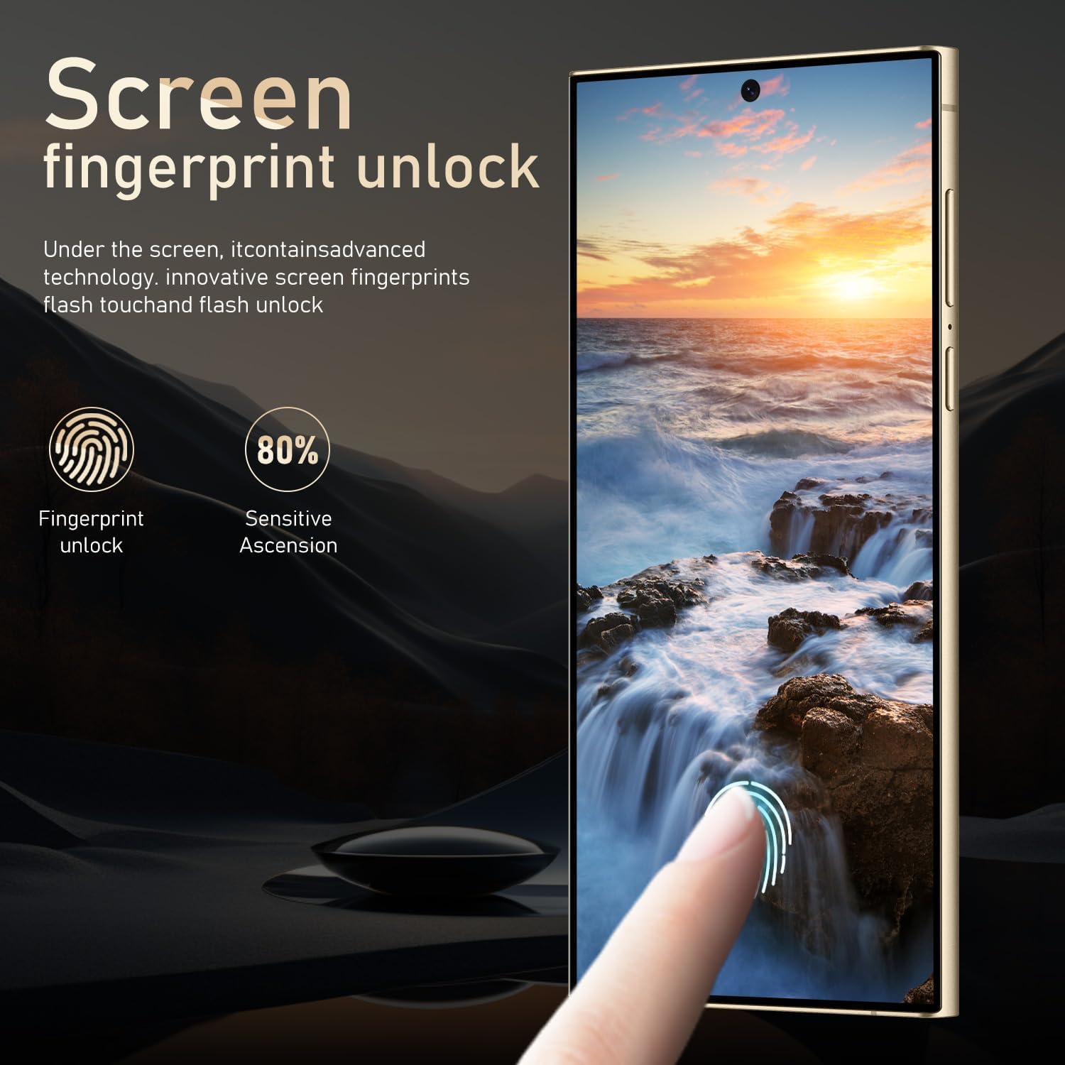 MMY I24 Ultra 5G Unlocked Smartphone,16GB+512GB Fully Cell Phone for Android 13, 6.8" Unlocked Cell Phone, 6800mAh, 48MP+108MP Dual Camera/Dual SIM/Fingerprint Lock/Face (Yellow.)