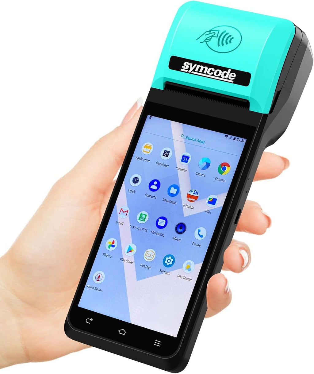 POS PDA Thermal Receipt Printer Handheld Printer Mobile POS Machine 5.5" Touch Screen 58mm Thermal Printer Android 12 Support 4G:FDD-LTE,TD-LTE 3G: WCDMA 2G: GSM,GPRS Hot spot 3GB Ram +16GB ROM&NFC