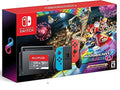 Newest Nintendo Switch w/ Neon Blue & Neon Red Joy-Con + Mario Kart 8 Deluxe Game, 6.2" Touchscreen LCD Display, 802.11AC WiFi, Bluetooth 4.1 - Red and Blue + AllyFlex 128GB Micro SD (Renewed)
