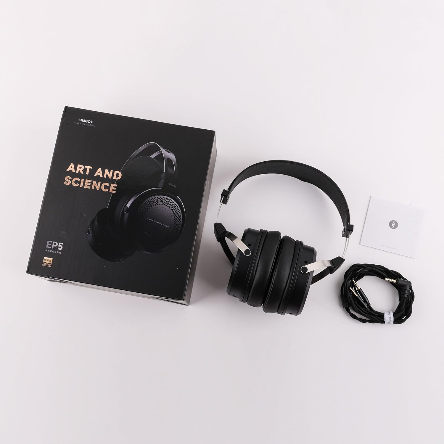 Linsoul SIMGOT EP5 Over-Ear Headphones, 50mm Ultra-Magnetic Drivers, Innovative Closed-Back HiFi Monitor, Dual 3.5mm TRS Detachable Cable, Lightweight Gaming Wired Headset for PC/Mobile