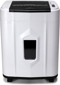 Aurora Professional Grade 120-Sheet Auto Feed Micro-Cut Paper and Credit Card Shredder with 5 Gallon Pullout Basket / 30 Minutes/Security Level P-4 (White/Black)