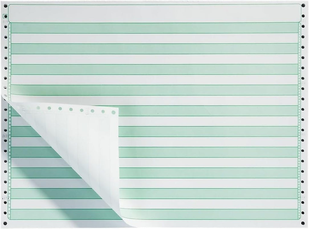 Staples Green Bar Computer Paper, 14 7/8" x 11", 20lb, 2,700/Box, For Office, School & Home