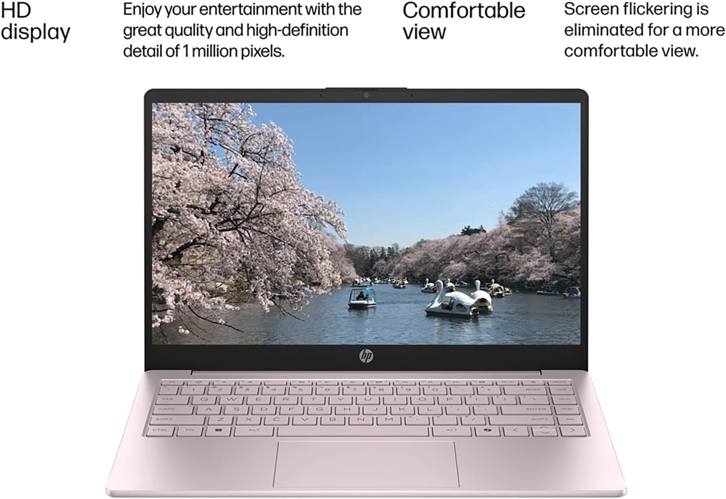 HP 14" Portable Laptop Computer with Intel N150, Microsoft Office 365 Included, 4GB RAM, 128GB Storage, 500GB External HDD, Student Everyday Use, All-Day Battery Life & Fast Charging, Windows 11 Home