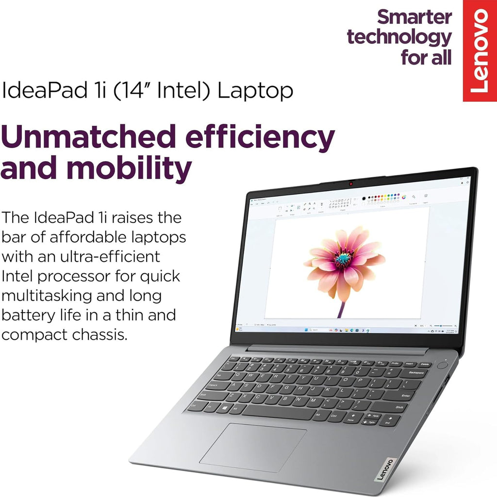Lenovo Laptop Computer for Home and Office with Office 365, 14" HD Display, 8GB RAM, 128GB Storage, Intel Dual-Core, WiFi6, Bluetooth 5.2, USB-C, Portable Desgin, Long Battery, Windows 11 Home