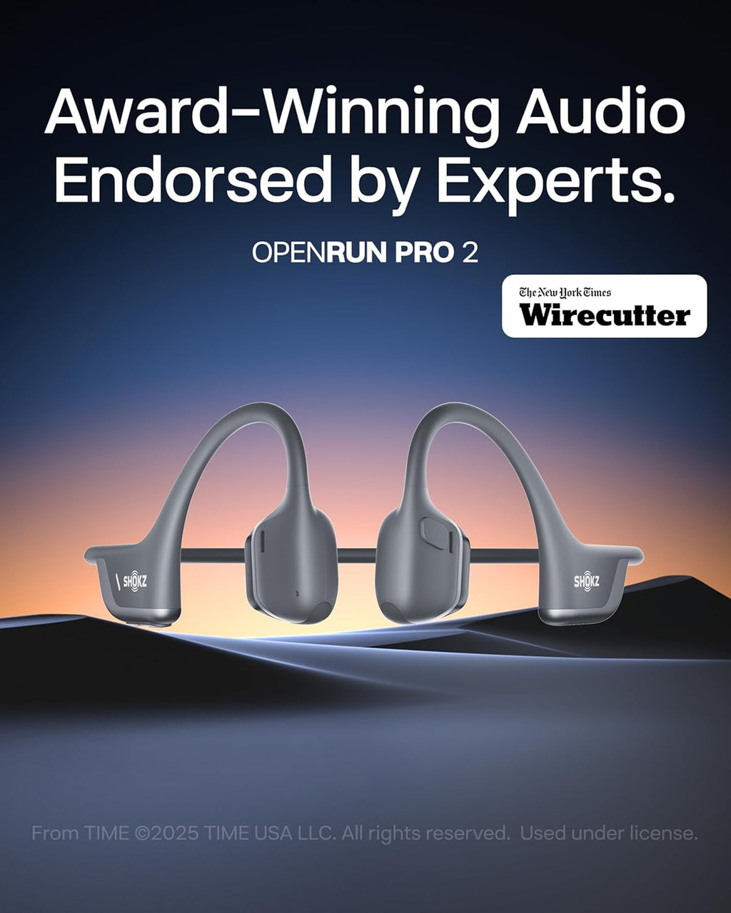 SHOKZ New OpenRun Pro 2 Mini -Open-Ear, Bone Conduction Sport Headphones -with Reflective Strip -Sweat Resistant, Workout Headphones -Secure, Wireless, Comfortable Fit-Deep Bass and Smart Mic App