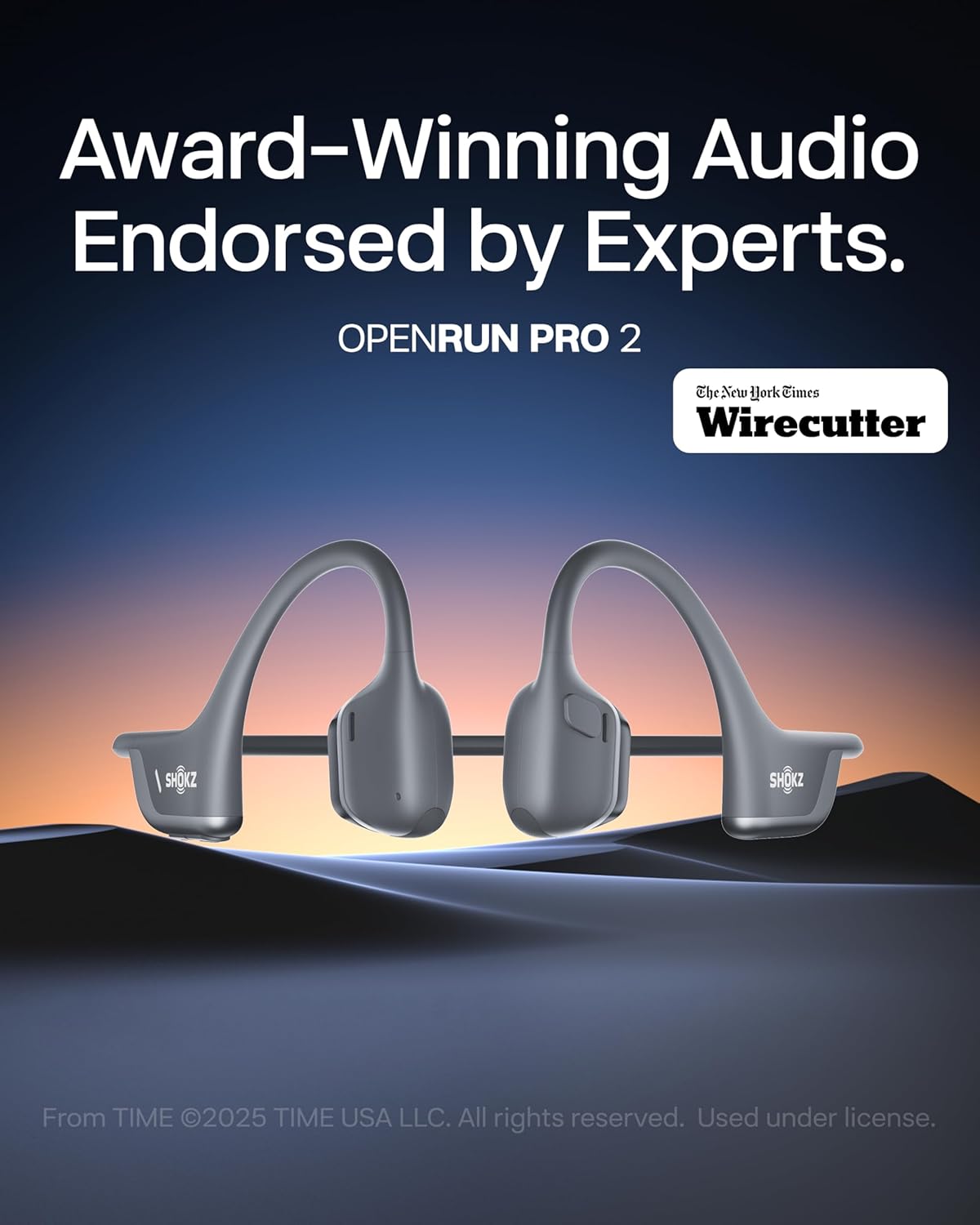 SHOKZ New OpenRun Pro 2 Mini -Open-Ear, Bone Conduction Sport Headphones -with Reflective Strip -Sweat Resistant, Workout Headphones -Secure, Wireless, Comfortable Fit-Deep Bass and Smart Mic App
