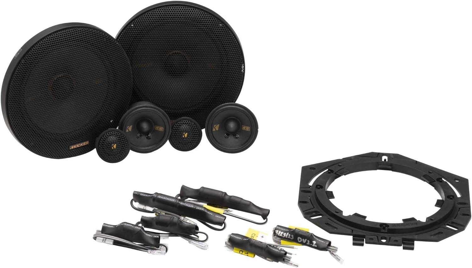 KICKER 51KSS365 KS-Series 6.5" Woofer, 2.75" Midrange and 1" Tweeter, 3-Way Component System, 4-Ohm, Pair