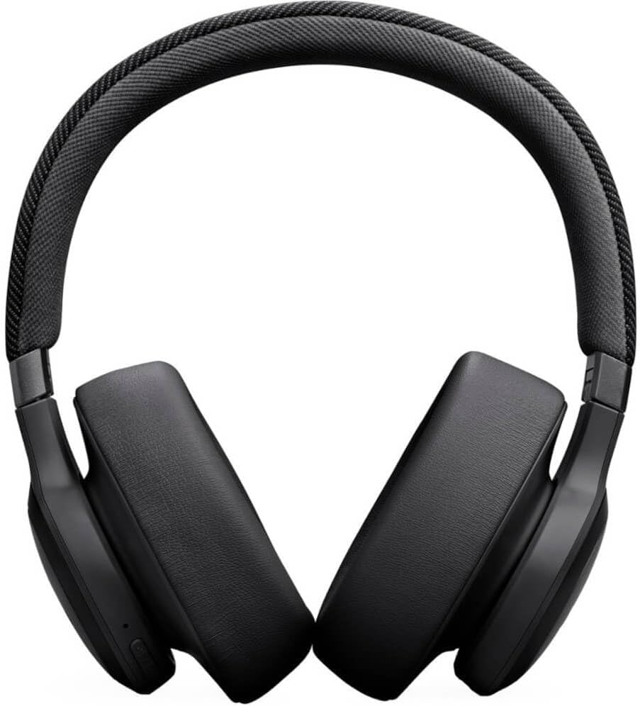 JBL Live 770NC - Wireless Over-Ear Headphones with True Adaptive Noise Cancelling with Smart Ambient, Up to 65 Hours of Battery Life, Comfort-fit Fabric Headband & Carrying Pouch (Black) (Renewed)