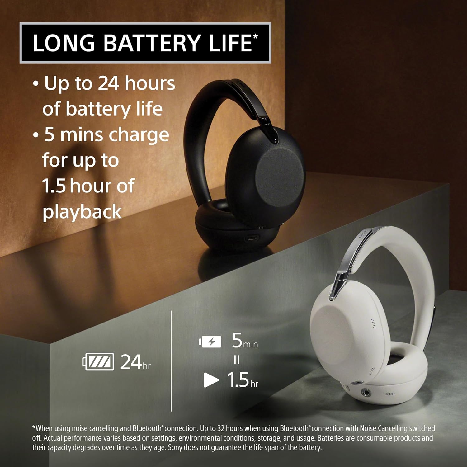 Sony 1000X THE COLLEXION Wireless Noise Cancelling Headphones, Luxury Comfort with Curated Materials, HD NC Processor QN3, 12 Microphones, Spatial Audio, Mastered by Engineers, 24-Hour Battery, Black