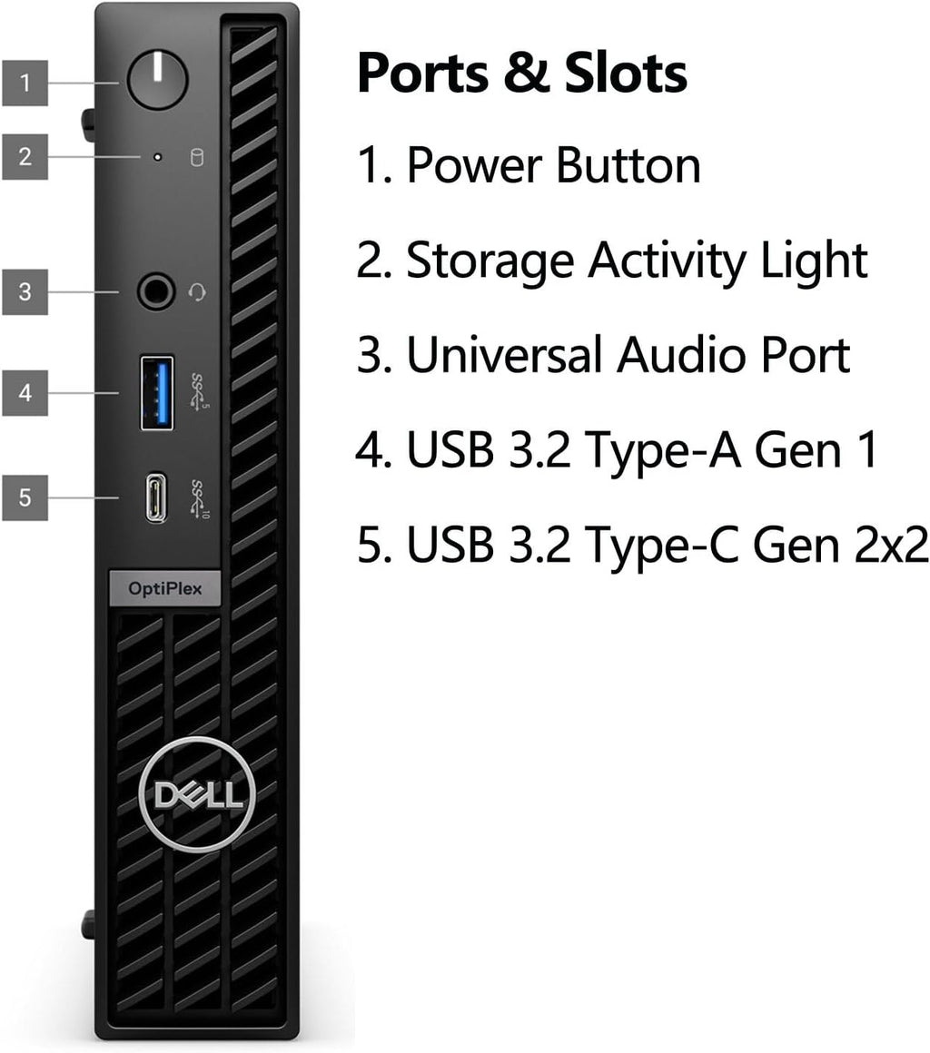 Dell OptiPlex 7020 MFF Mini Business Desktop Computer, 7000 Micro Form Factor, 14th Gen Intel 14-Core i5-14500T (Beat i7-13700T), 8GB DDR5 RAM, 512GB PCIe SSD, WiFi 6E, 2 DisplayPorts, HDMI, W11 Pro
