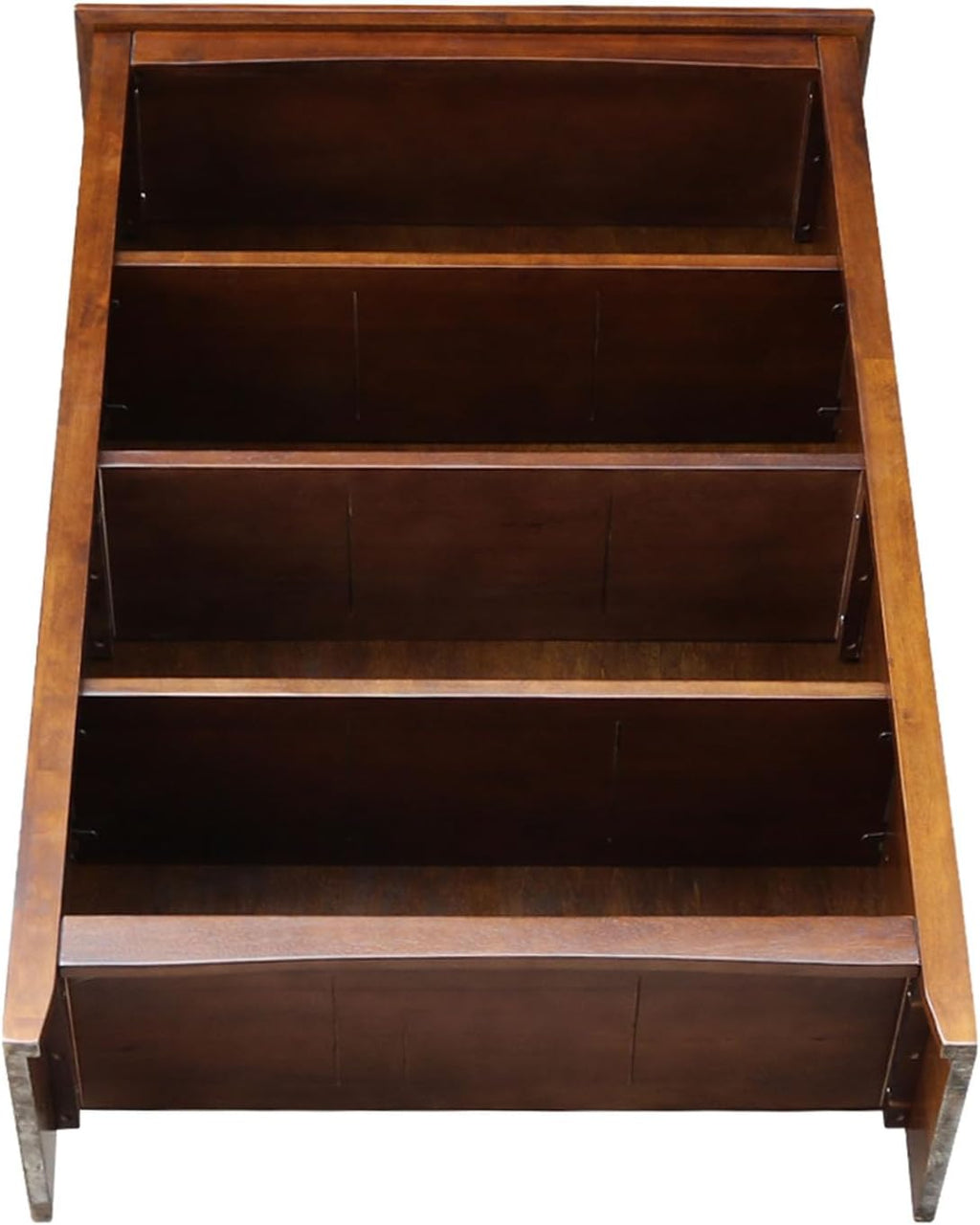 Solid Wood Bookcase 48" High, Adjustable Shelves, Parawood Construction, Easy Assembly, Kitchen/Dining Storage Furniture