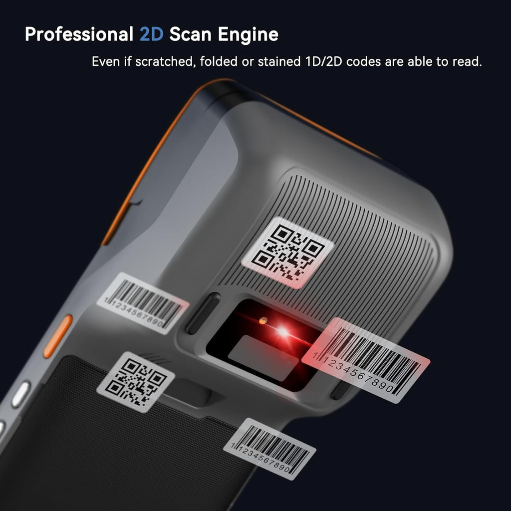 Alacrity Handheld Mobile POS PDA Terminal, 1D 2D Scan Module, 58mm Receipt Printer, Android 12, 5.9" Touch Screen Supports 4G WiFi Bluetooth, Perfect to Manage Queues, Online, Mobile & Takeaway Orders