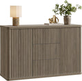 SICOTAS Buffet Cabinet with Storage 54.7" Large Modern Accent Storage Cabinet with Doors and Shelves Fluted Sideboard Credenza Buffet Table Coffee Bar for Living Room Kitchen Dining Room, Grey Alder