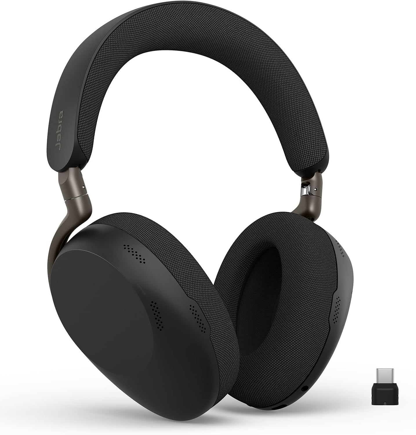 Jabra Evolve3 85 Over-Ear Wireless Bluetooth Headset with Microphone for Work, USB-C, AI Voice Call Technology, Adaptive Active Noise Cancellation, 25-Hour Battery, Works with Meeting Apps, Black