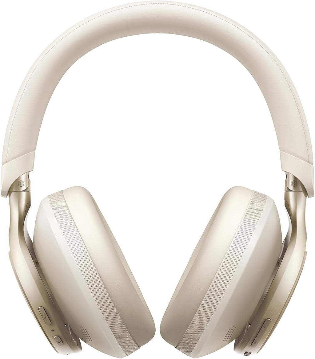 Soundcore by Anker, Space One, Active Noise Cancelling Headphones, 2X Stronger Voice Reduction, 40H ANC Playtime, App Control, LDAC Hi-Res Audio, Comfortable Fit, Clear Calls, Bluetooth 5.3 (White)