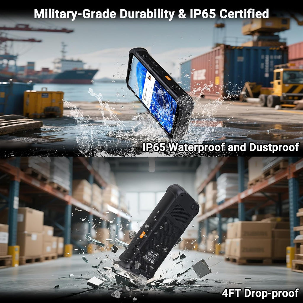 SH66 Win 11 Handheld Terminal with N1 Barcode Scanner, 1D/2D QR Inventory Scanner Data Terminal, 16GB+512GB Industrial PDA Work PC for WMS, Retail (SH66, 16GB+512GB, w/2D)