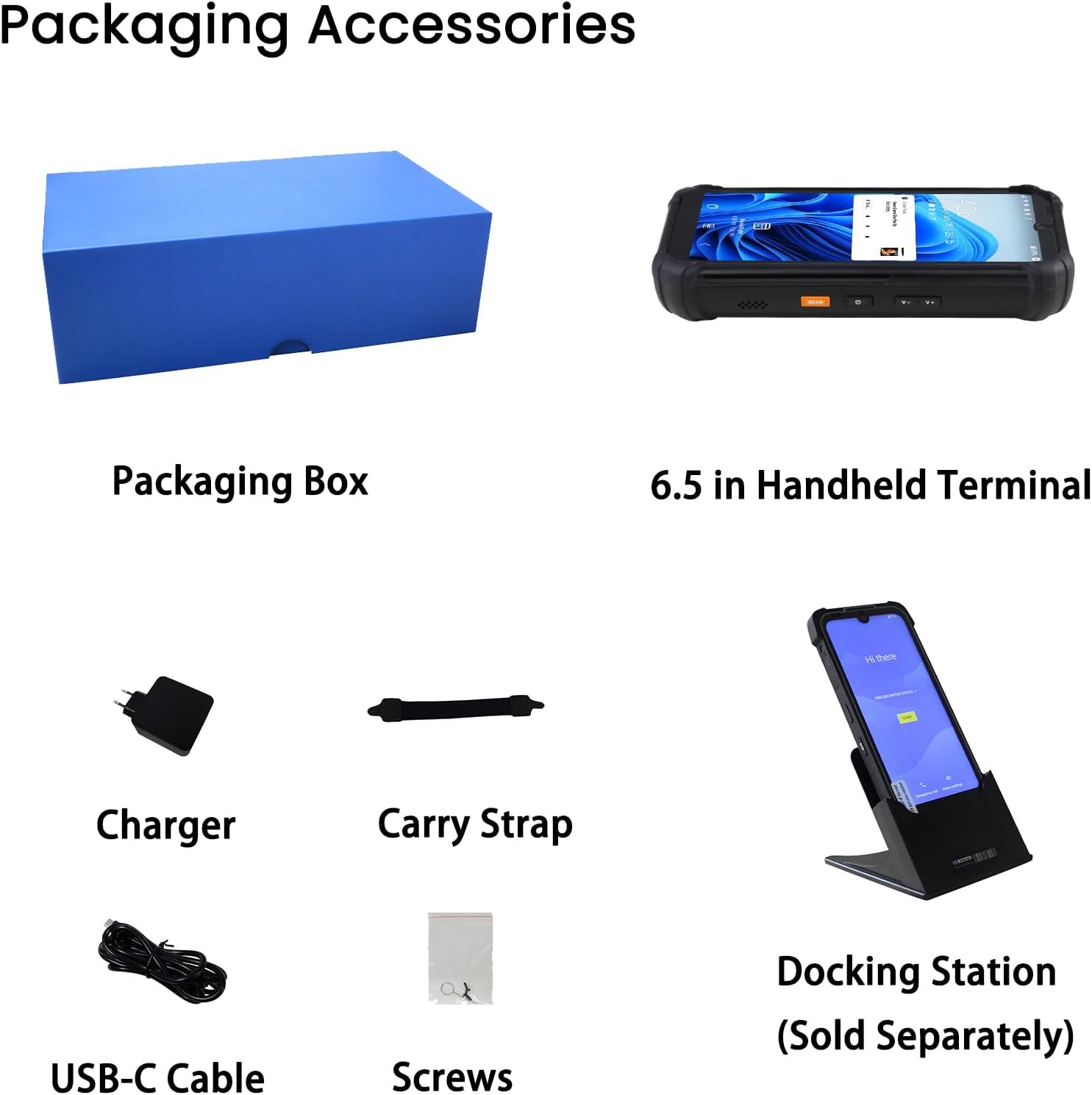 SH66 Win 11 Handheld Terminal with N1 Barcode Scanner, 1D/2D QR Inventory Scanner Data Terminal, 16GB+512GB Industrial PDA Work PC for WMS, Retail (SH66, 16GB+512GB, w/2D)