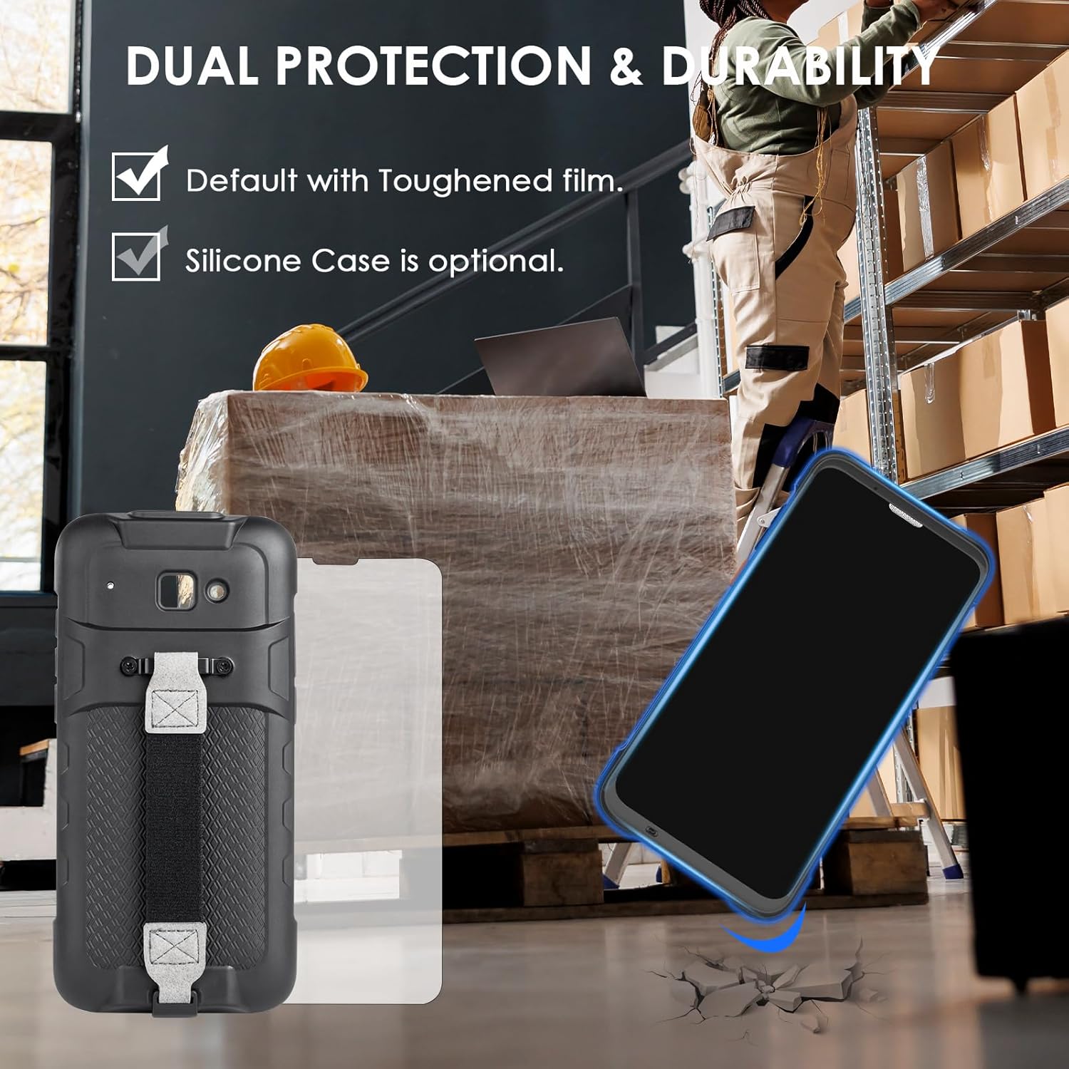 Android 13 Barcode Scanner Handheld Mobile Computer 4GB+64GB Rugged Data Terminal PDA with 1D/2D Zebra-SE4710 Reader Bluetooth Wi-Fi 6 NFC 4G for Logistics, Warehouse, Retail