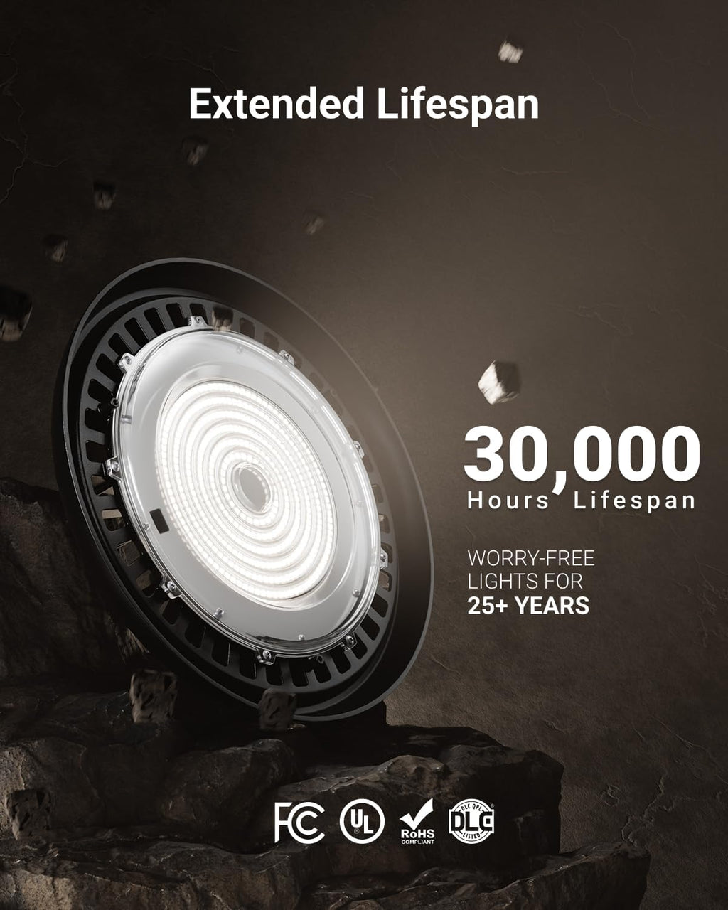 Sunco UFO LED High Bay Light, 200W, 28000 Lumens, 5000K Dimmable Ultra Bright Commercial Shop Lights for Warehouse, Factory, Workshop, Garage & Barn, Ceiling Mount, UL/DLC 2 Pack