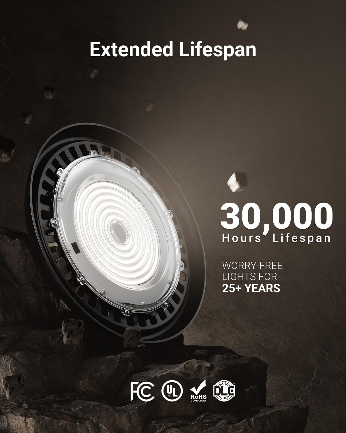 Sunco UFO LED High Bay Light, 200W, 28000 Lumens, 5000K Dimmable Ultra Bright Commercial Shop Lights for Warehouse, Factory, Workshop, Garage & Barn, Ceiling Mount, UL/DLC 2 Pack