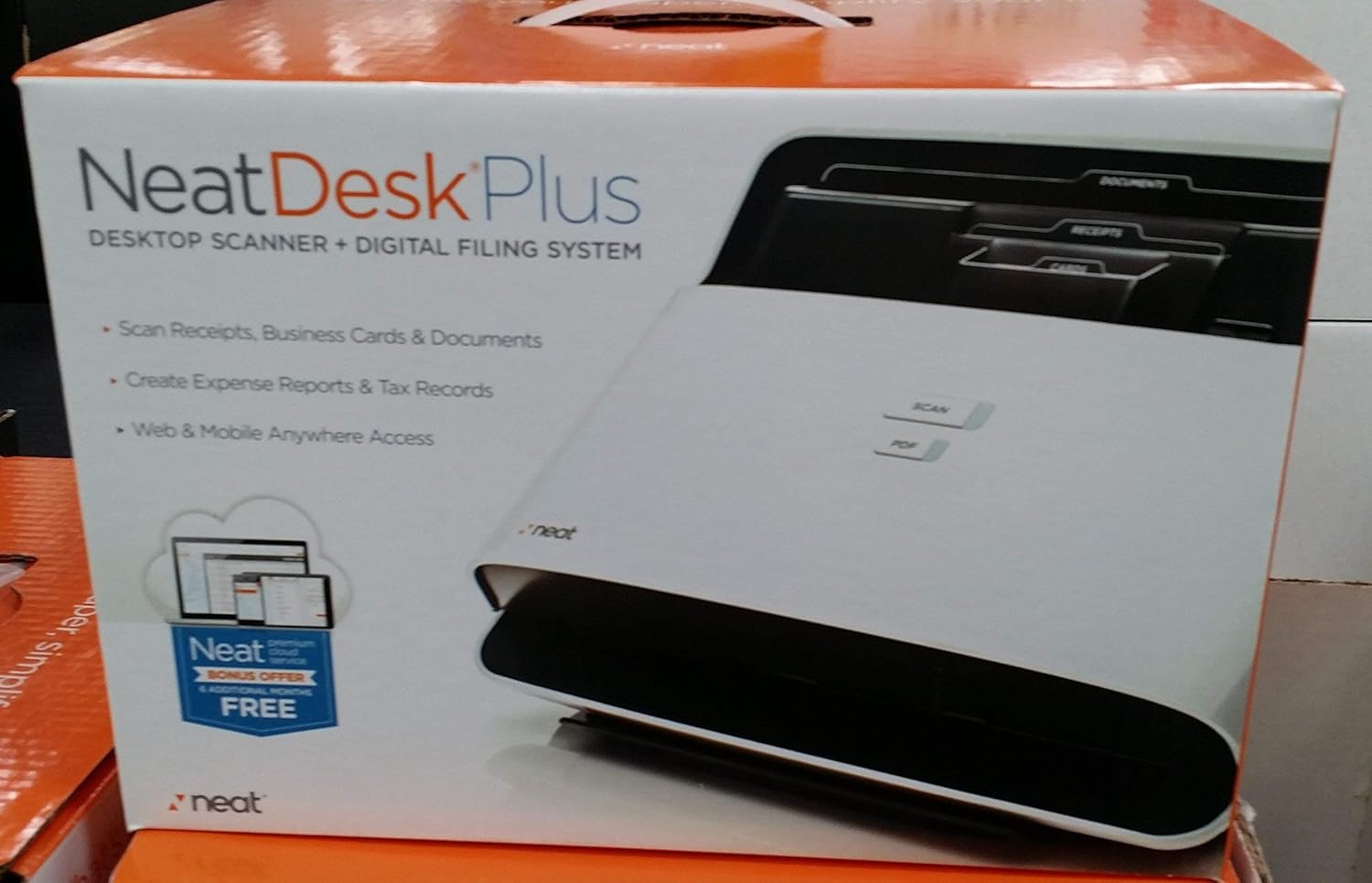 NeatDesk Plus Desktop Scanner + Digital Filing System for PC/Mac (Certified Refurbished)