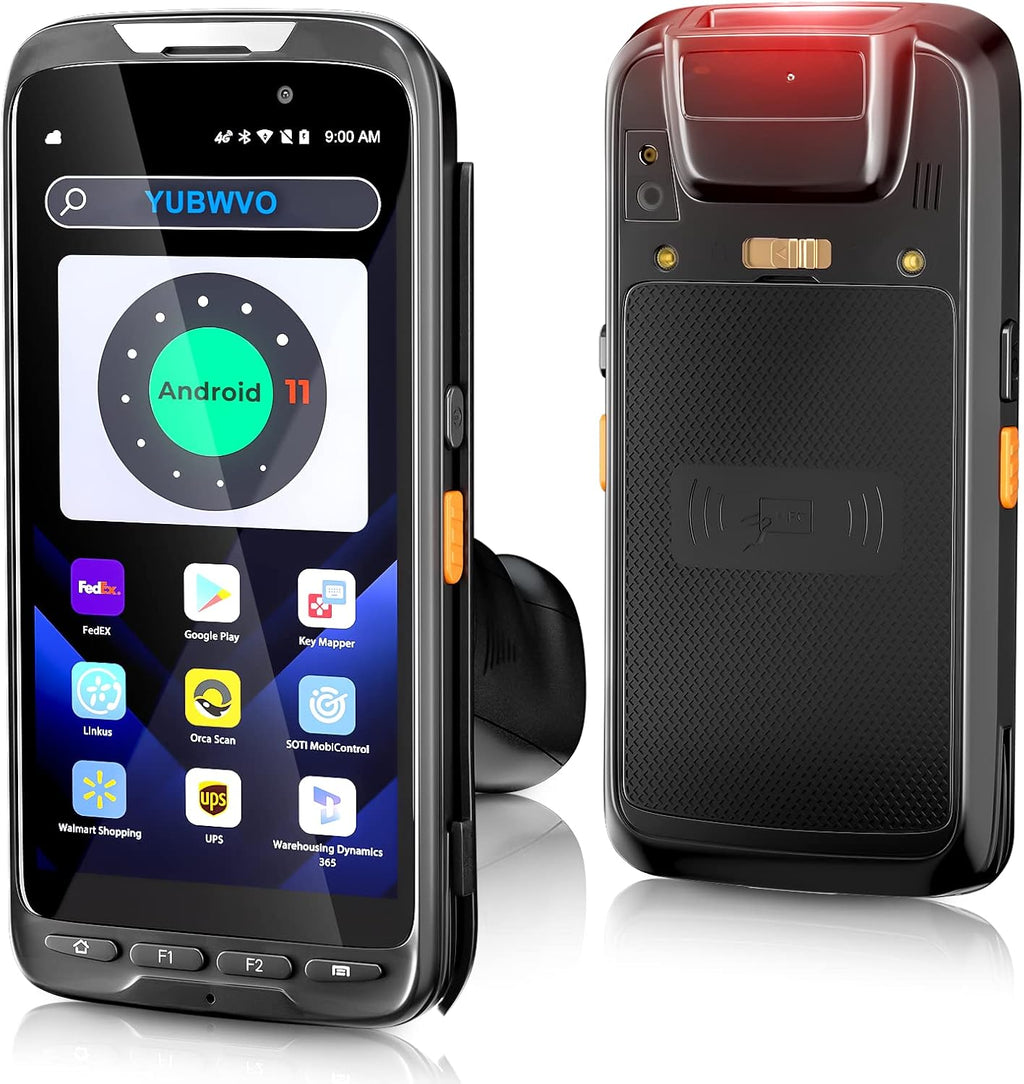 Android 11 9000mAh Barcode Scanner with Pistol Grip IP65 Rugged PDA Handheld with Zebra SE4710 Scanner, NFC 3G 4G Bluetooth GPS Wi-Fi QR 1D 2D Barcode Scanner, Removable Battery