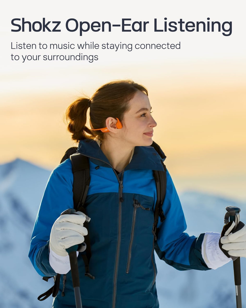 SHOKZ New OpenRun Pro 2 Mini - Open-Ear, Bone Conduction Sport Headphones - Sweat Resistant, Workout Headphones with 30ft Bluetooth - Secure, Comfortable Fit - Deep Bass and Smart Mic App (Renewed)