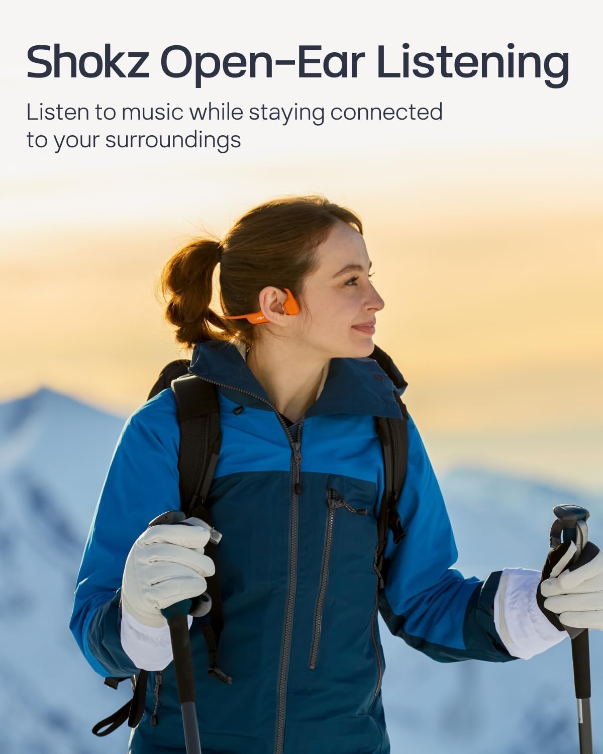 SHOKZ New OpenRun Pro 2 Mini - Open-Ear, Bone Conduction Sport Headphones - Sweat Resistant, Workout Headphones with 30ft Bluetooth - Secure, Comfortable Fit - Deep Bass and Smart Mic App (Renewed)