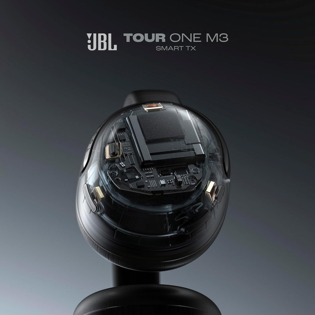 JBL Tour One M3 Smart Tx - Wireless Over-Ear Noise Cancelling Headphones with Smart Transmitter, Hi-Res Audio (3.5mm or USB-C), Spatial 360 Sound with Head Tracking & 70Hrs of Playback (Blue)