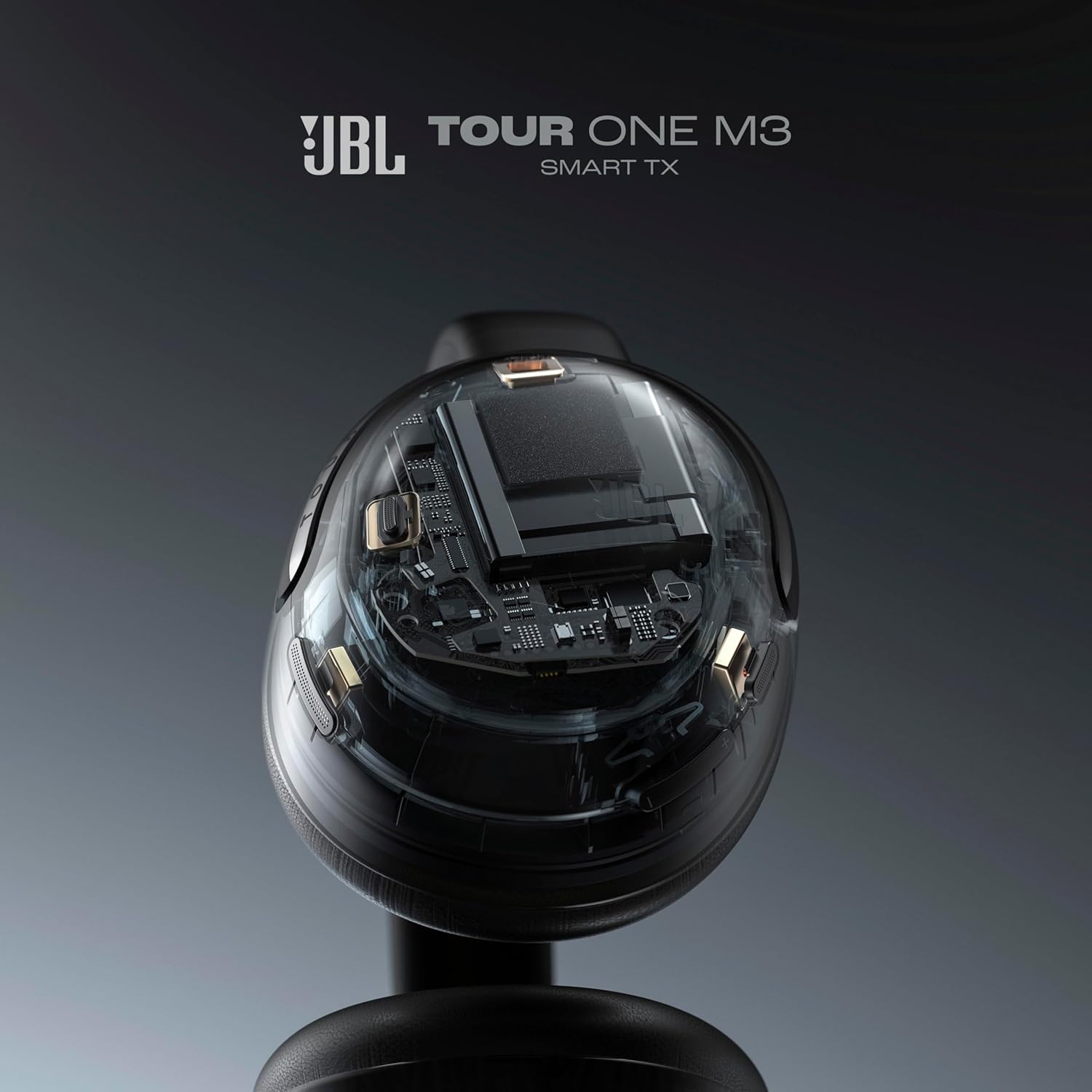 JBL Tour One M3 Smart Tx - Wireless Over-Ear Noise Cancelling Headphones with Smart Transmitter, Hi-Res Audio (3.5mm or USB-C), Spatial 360 Sound with Head Tracking & 70Hrs of Playback (Blue)