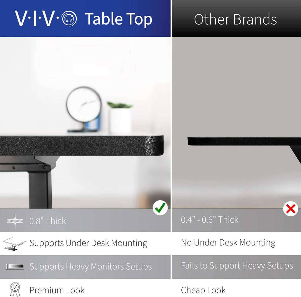 VIVO Corner Standing Desk, 75 x 63 inch Reversible L-Shaped Workstation, Electric Height Adjustment, Home, Office, and Reception Rooms, Light Wood Table Top White Frame, DESK-E3CTC-75
