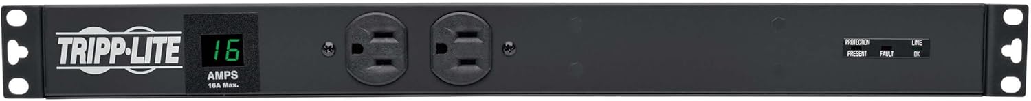 Tripp Lite Metered PDU, 20A, Isobar Surge Suppression 3840 Joules, (12 5-20R, 2 5-15R), 120V, L5-20P/5-20P, 1U Rack-Mount Power (PDUMH20-ISO)