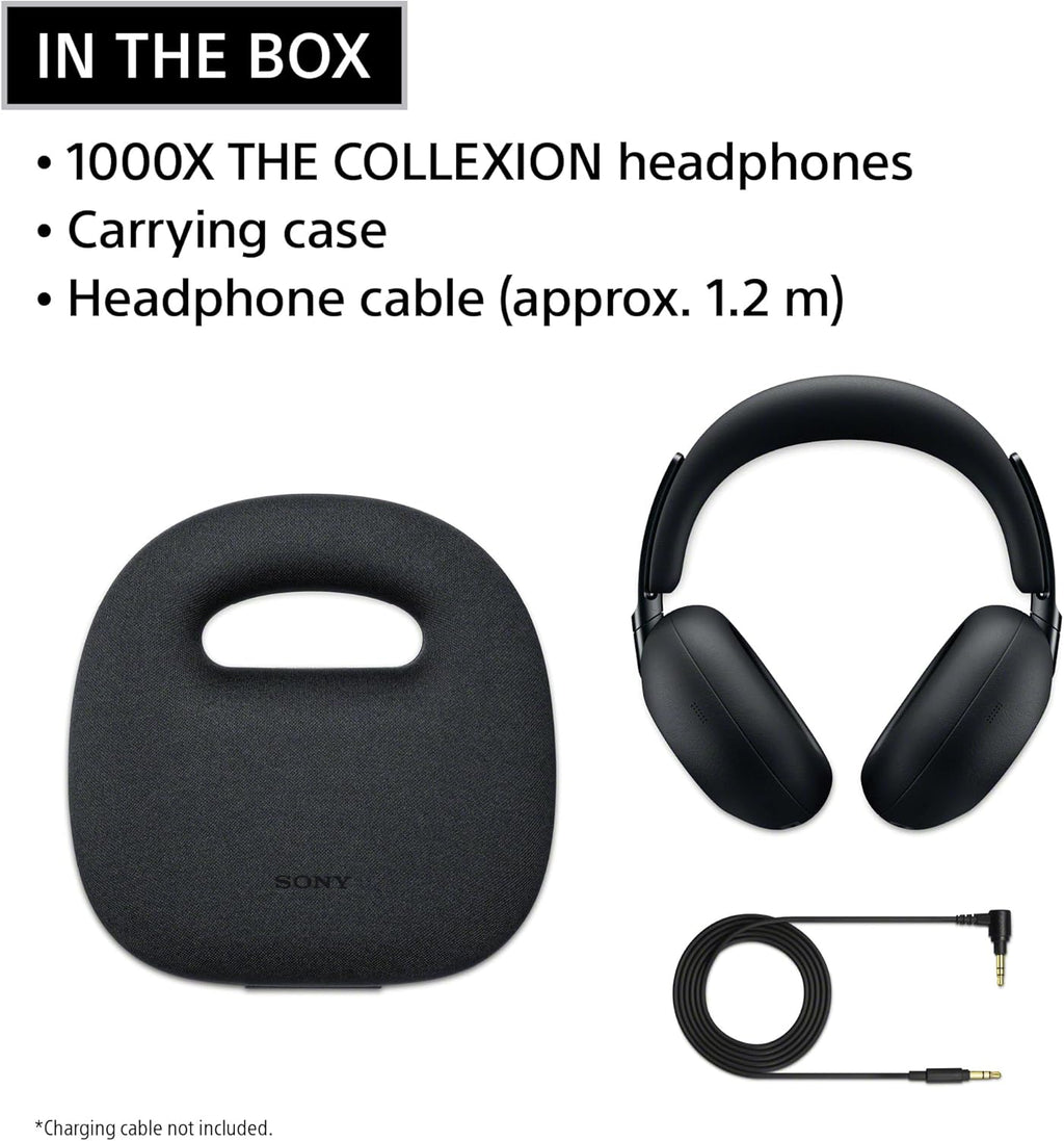 Sony 1000X THE COLLEXION Wireless Noise Cancelling Headphones, Luxury Comfort with Curated Materials, HD NC Processor QN3, 12 Microphones, Spatial Audio, Mastered by Engineers, 24-Hour Battery, Black