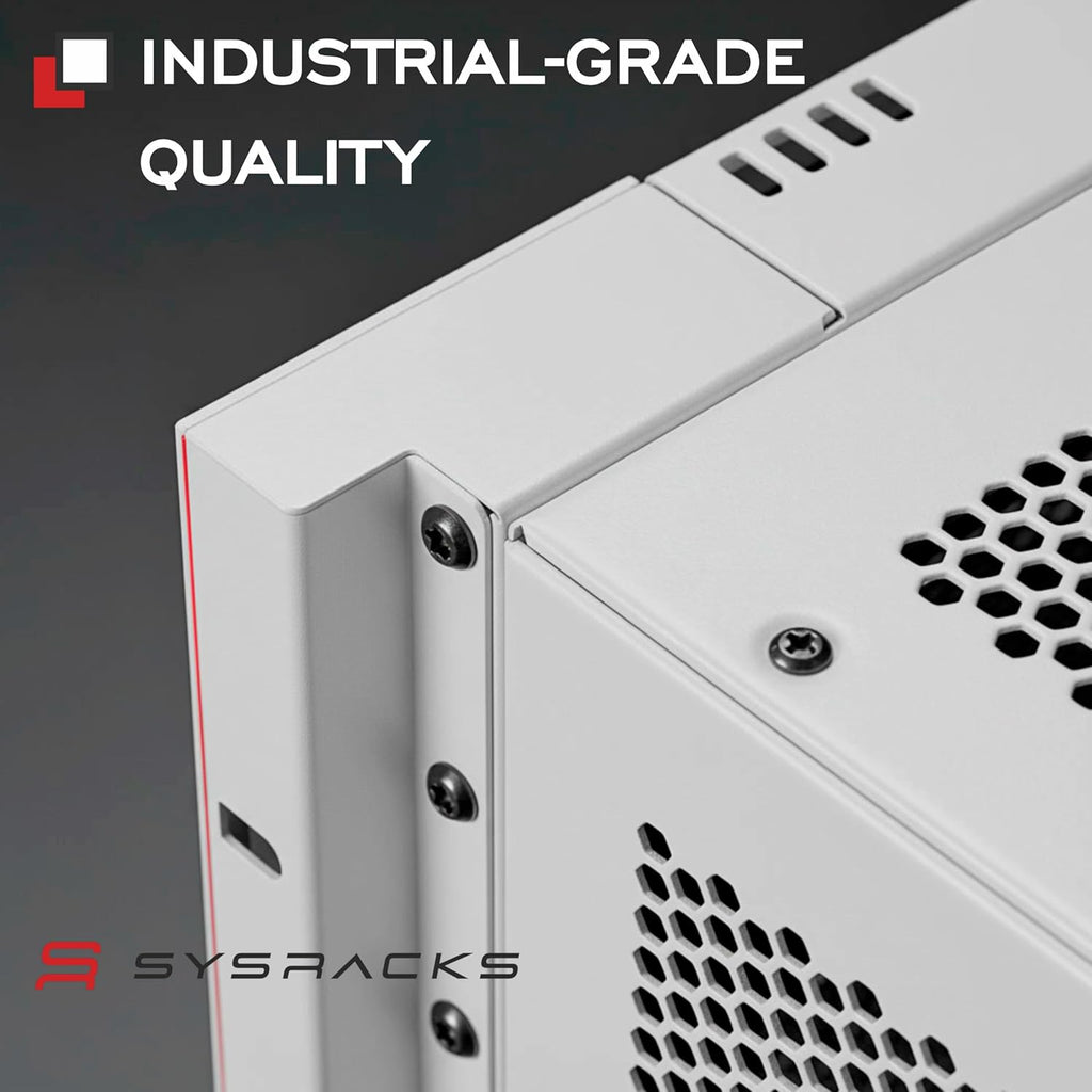 9U Wall Mount Server Rack Cabinet, 19” Locking Network Rack, 24” Deep, Glass Door, with Fan, PDU and Shelf