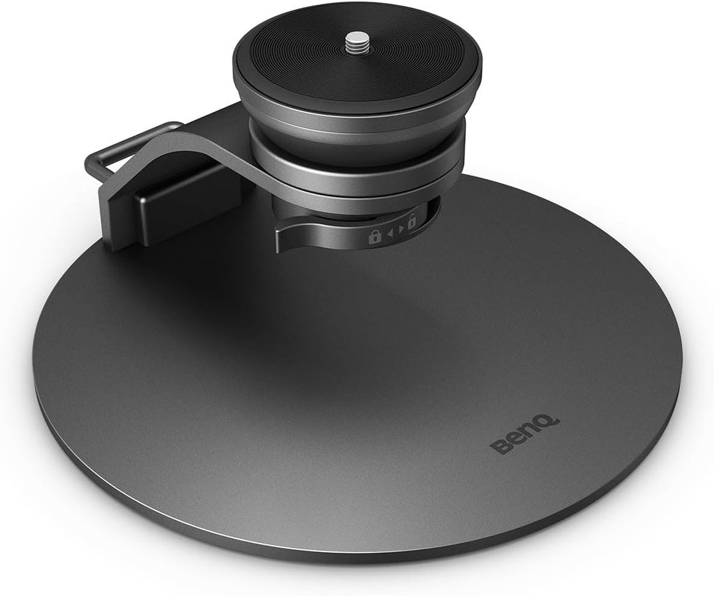 BenQ Desktop Projector Stand – Portable, Stable Design, Tilt 20°, Rotate 360°, Lock with Switch, 1/4" Screw, Metal Base, Anti-Slip Pads, for GP520 and Other Projectors